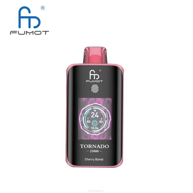 Fumot Tornado 25000 ατμούς μιας χρήσης βόμβα κερασιού - DN0F4 Fumot Vape Online Shop