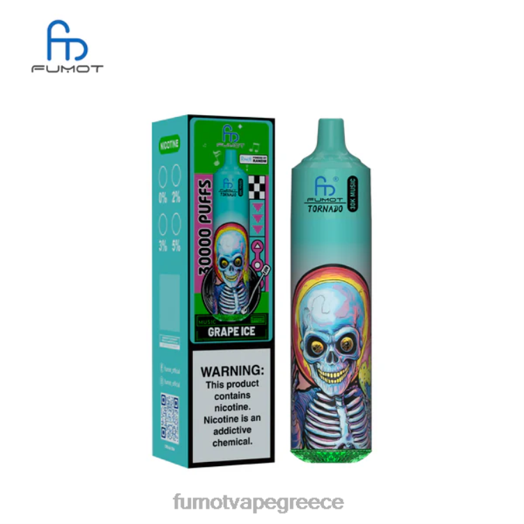 Fumot Disposable Vape 828J013 πάγος σταφυλιού Fumot Tornado 30k μουσική