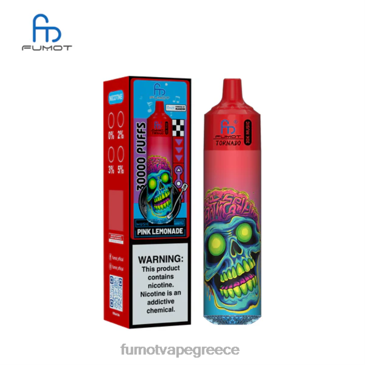 Fumot Disposable Vape 828J023 ροζ λεμονάδα Fumot Tornado 30k μουσική