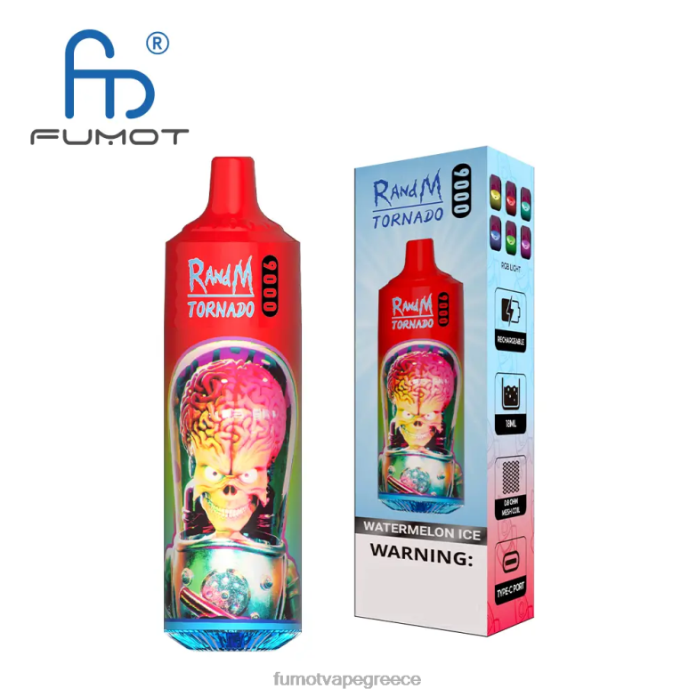 Fumot Tornado 9000 στυλό μιας χρήσης - 18 ml (1 τεμάχιο) N024010 | Fumot Flavors πλούσιος πάγος