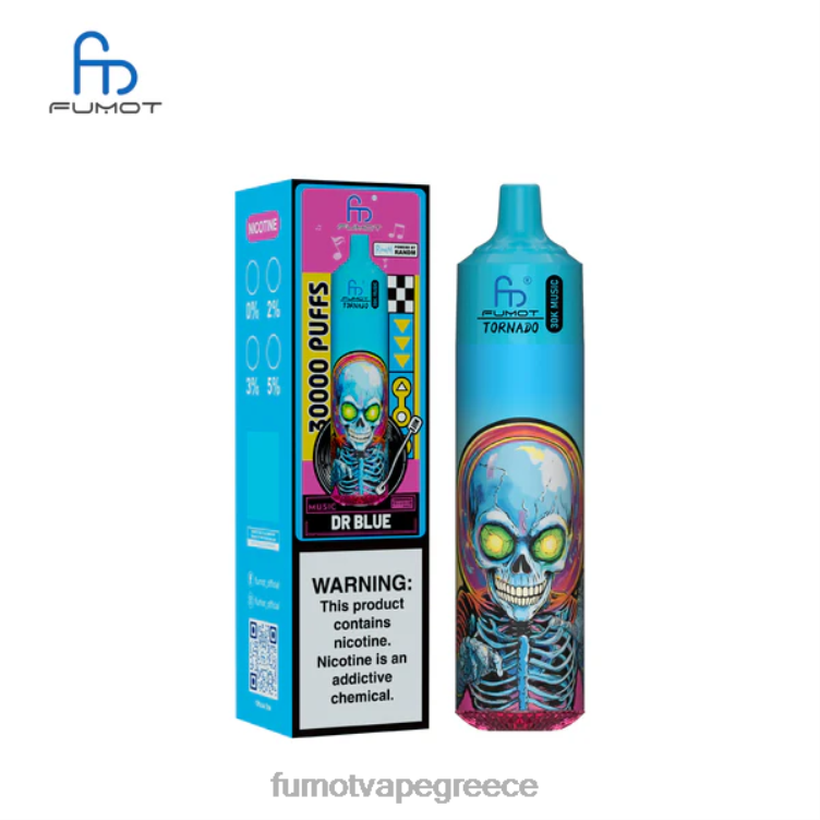 Fumot Vapes 828J012 Δρ μπλε Fumot Tornado 30k μουσική